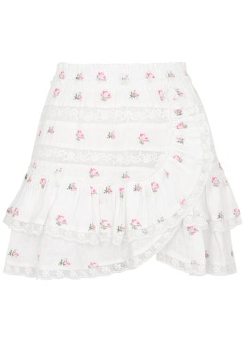 Agnessa Floral-embroidered Cotton Mini Skirt - - L (UK14 / L) - LoveShackFancy - Modalova