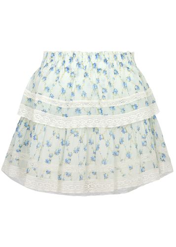 Ruffle Floral-print Cotton Mini Skirt - - M (UK12 / M) - LoveShackFancy - Modalova