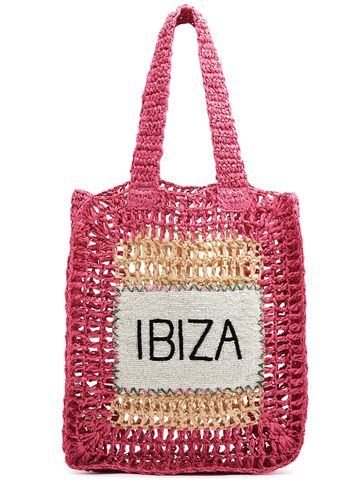 Ibiza Beaded Crochet Tote - Pink - DE SIENA - Modalova