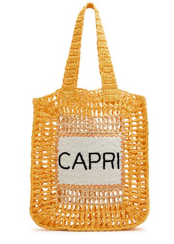 Capri Crochet Tote - Yellow - DE SIENA - Modalova
