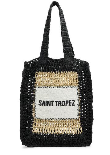 Saint Tropez Crochet Tote - Black - DE SIENA - Modalova