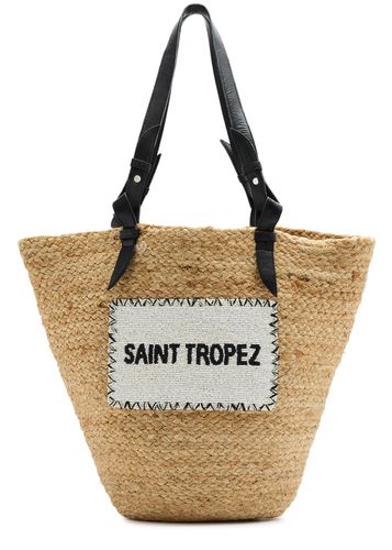 Saint Tropez Straw Tote - Black - DE SIENA - Modalova