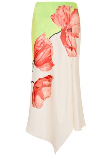 Harmony Floral-print Satin Midi Skirt - - 2 (UK6 / XS) - Alice + Olivia - Modalova
