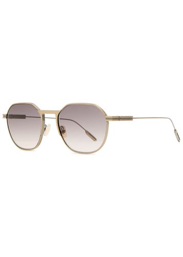 Zegna Round-frame Sunglasses - Gold - Zegna - Modalova