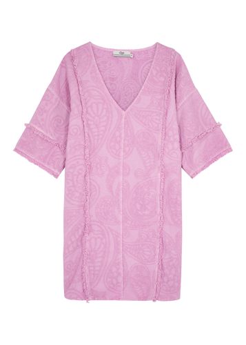 Domna Patterned-jacquard Terry Mini Dress - - L (UK14 / L) - Devotion - Modalova