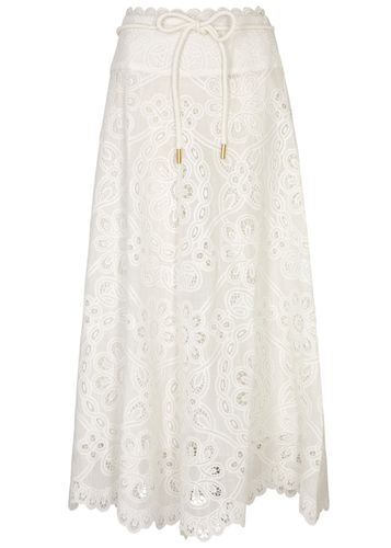 Ottie Broderie Anglaise Cotton Midi Skirt - - 1 (UK 10 / S) - Zimmermann - Modalova