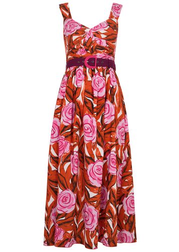 Elisa Floral-print Cotton-blend Midi Dress - - 2 (UK6 / XS) - Diane von Furstenberg - Modalova