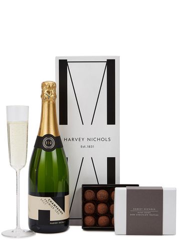 Champagne & Salted Caramel Dark Chocolate Truffles 125g Gift Box Sparkling Wine - Champagne - 125g - 750ml Sparkling Wine - Harvey Nichols - Modalova