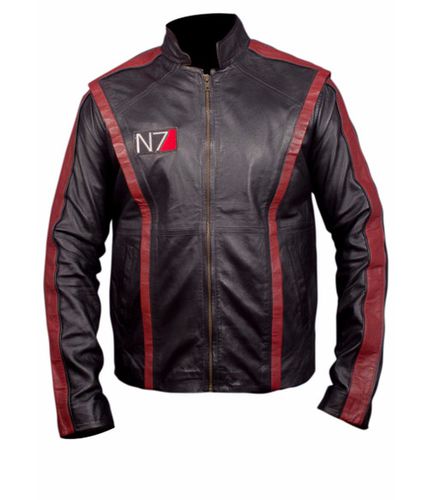 Mass Effect 3 N7 Commander Shepherd Faux Leather Jacket - Feather skin - Modalova