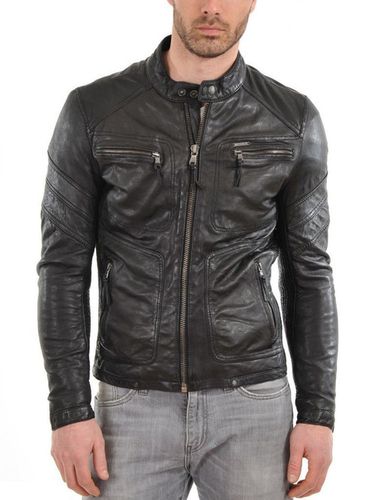 Men's Fashion Genuine Leather Jacket FSH118 - Feather skin - Modalova