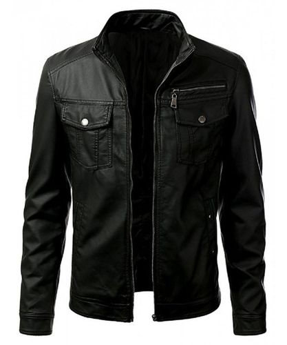 Men's Fashion Genuine Leather Jacket FS1 - Feather skin - Modalova
