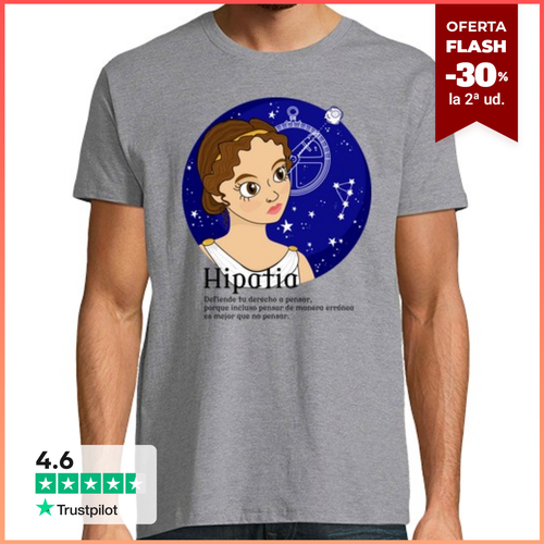 Camiseta Hombre Manga Corta Hipatia con frase laTostadora - latostadora.com - Modalova