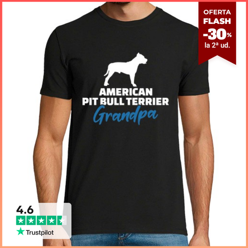 Camiseta Hombre Manga Corta abuelo de pit bull terrier americano - latostadora.com - Modalova