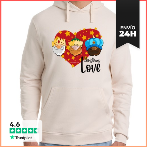 Sudadera Unisex Con Capucha Reyes Magos Christmas Love - latostadora.com - Modalova