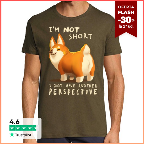 Camiseta Hombre Manga Corta Not short - cute corgi - dog lovers - latostadora.com - Modalova
