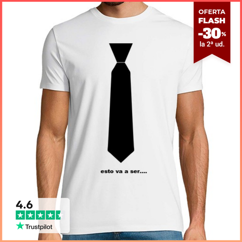 Camiseta Hombre Manga Corta corbata barny esto va a ser... 2 - latostadora.com - Modalova