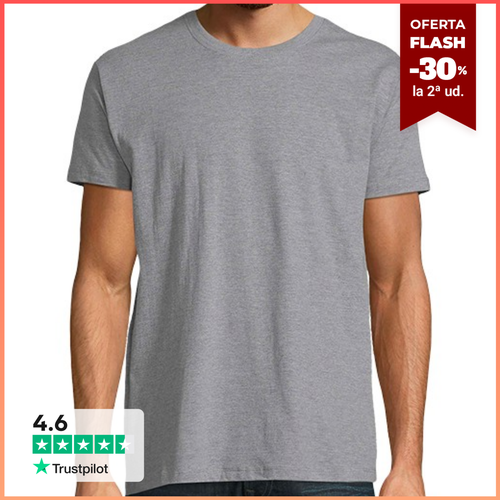 Camiseta Hombre Manga Corta Camiseta gris hombre básica - latostadora.com - Modalova