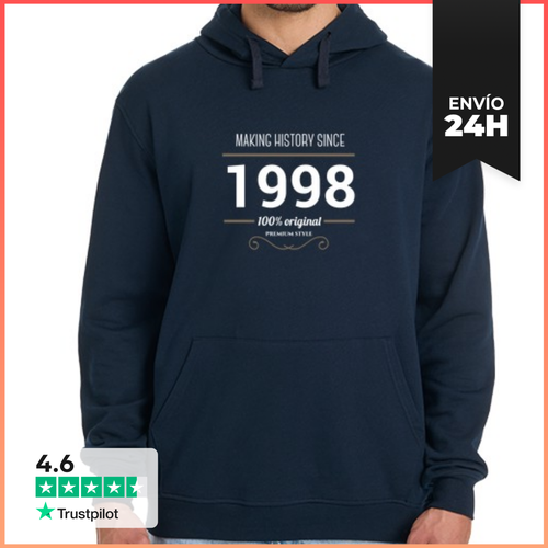 Sudadera Unisex Con Capucha Making History 1998 Cumpleaños - latostadora.com - Modalova