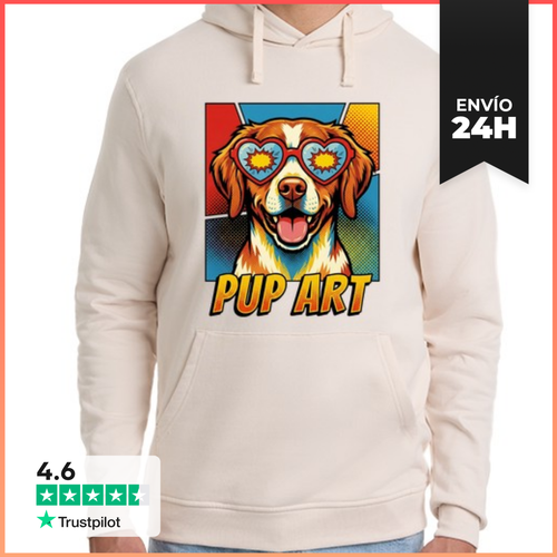 Sudadera Unisex Con Capucha Perro Retro De Pop Art Brittany - latostadora.com - Modalova