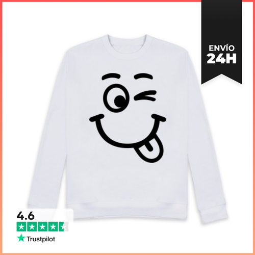 Sudadera Unisex Guiño De Cara Sonriente LaTostadora - latostadora.com - Modalova