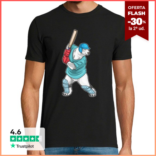 Camiseta Hombre Manga Corta bate de cricket de oso polar - latostadora.com - Modalova