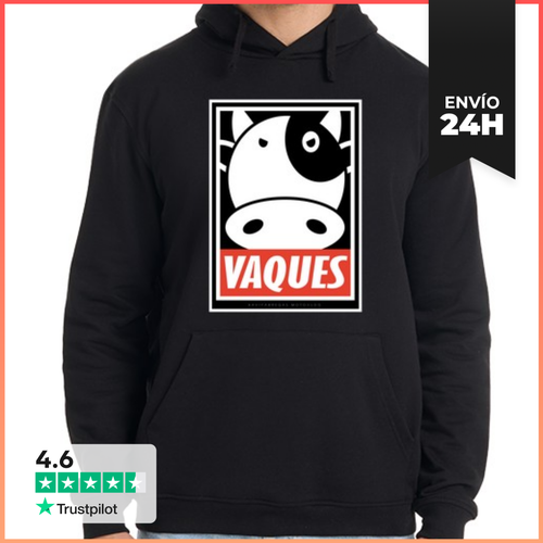 Sudadera Unisex Con Capucha Vaques LaTostadora - latostadora.com - Modalova
