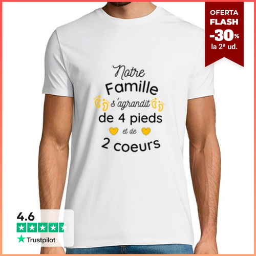 Camiseta Hombre Manga Corta anuncio de embarazo de gemelos - latostadora.com - Modalova