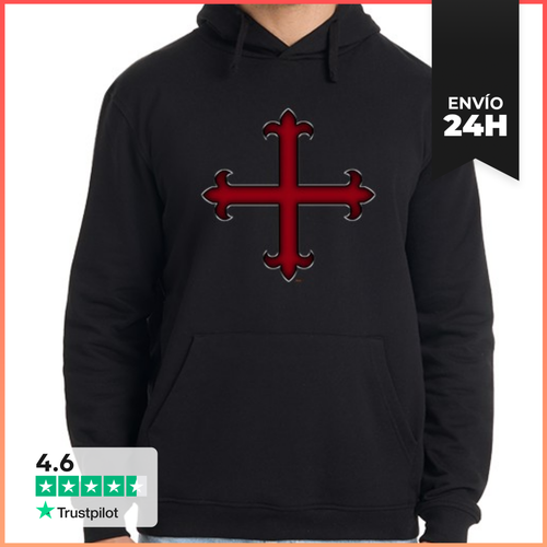 Sudadera Unisex Con Capucha Cruz Templaria 23 LaTostadora - latostadora.com - Modalova
