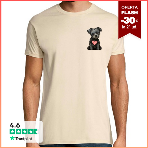 Camiseta Hombre Manga Corta negro yorkshire castor cachorro - latostadora.com - Modalova
