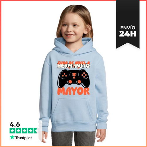 Sudadera Para Niños Con Capucha Subo De Nivel A Hermanito Mayor - latostadora.com - Modalova