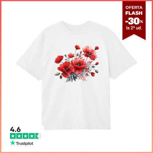 Camiseta Oversize ramo de amapolas flores silvestres tamaños - latostadora.com - Modalova