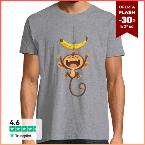 Camiseta Hombre Manga Corta Qué mono! - camiseta hombre - latostadora.com - Modalova