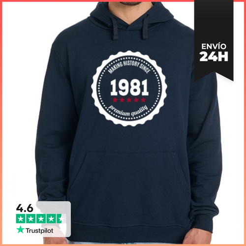Sudadera Unisex Con Capucha Making History Since 1981 Sudadera - latostadora.com - Modalova