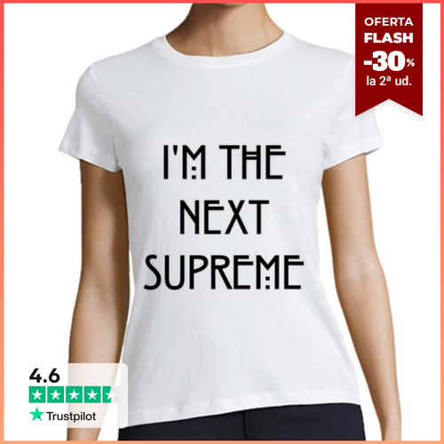 Camiseta Mujer Manga Corta Supreme negro ♀ laTostadora - latostadora.com - Modalova