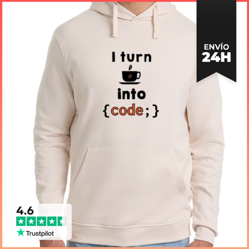 Sudadera Unisex Con Capucha I Turn Coffee Into Code LaTostadora - latostadora.com - Modalova