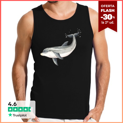 Camiseta Hombre Sin Mangas Delfin - Hombre, sin mangas, azul - latostadora.com - Modalova