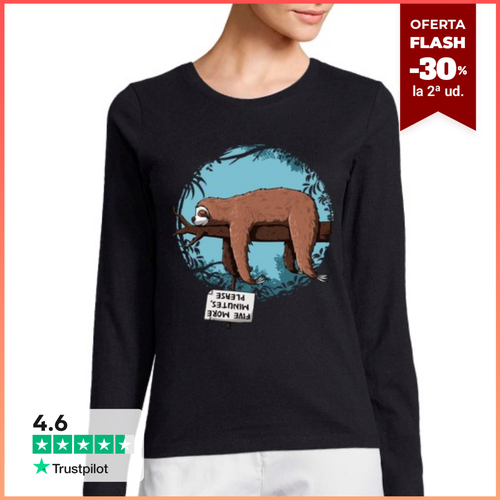 Camiseta Mujer Manga Larga Five minutes more please - latostadora.com - Modalova