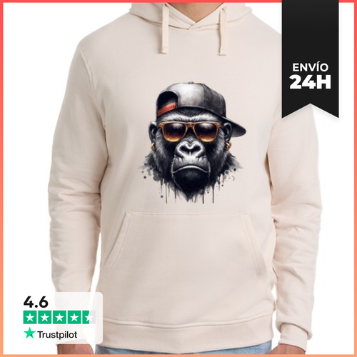 Sudadera Unisex Con Capucha Estilo De Mono LaTostadora - latostadora.com - Modalova