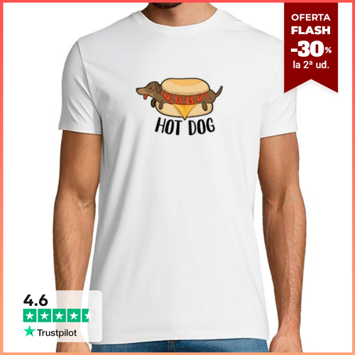 Camiseta Hombre Manga Corta Hotdog perro salchicha laTostadora - latostadora.com - Modalova