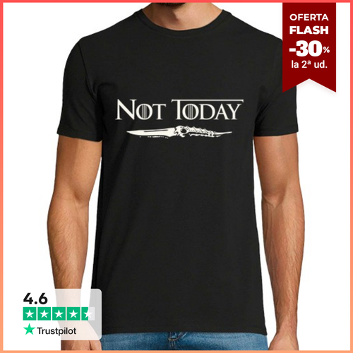 Camiseta Hombre Manga Corta Not Today Arya Stark blanco - latostadora.com - Modalova