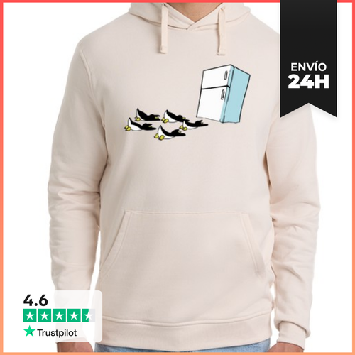 Sudadera Unisex Con Capucha Pingüinos LaTostadora - latostadora.com - Modalova