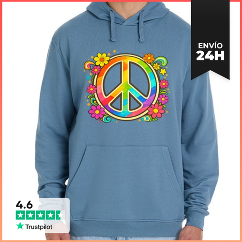 Sudadera Unisex Con Capucha Símbolo De Paz LaTostadora - latostadora.com - Modalova