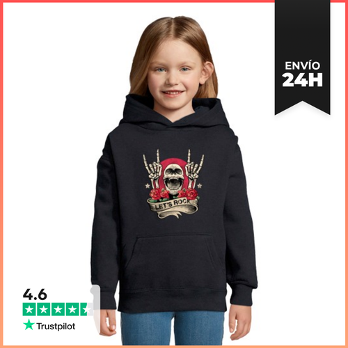 Sudadera Para Niños Con Capucha Vamos A Rock Rock And Roll Mano - latostadora.com - Modalova