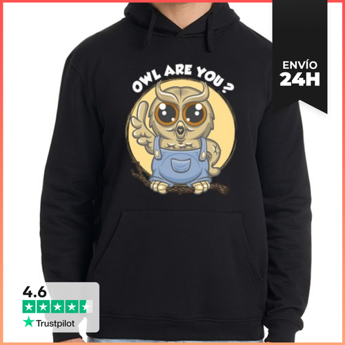 Sudadera Unisex Con Capucha Búho Eres Tu LaTostadora - latostadora.com - Modalova