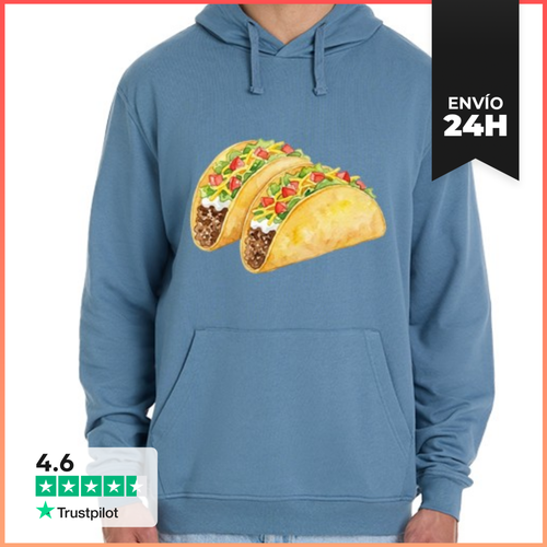 Sudadera Unisex Con Capucha Dos Tacos Rellenos De Carne Queso - latostadora.com - Modalova
