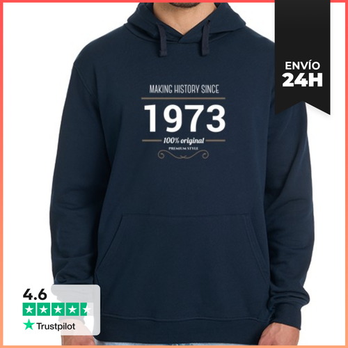 Sudadera Unisex Con Capucha Making History 1973 Cumpleaños - latostadora.com - Modalova