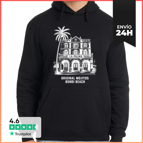 Sudadera Unisex Con Capucha LA PALMA ORIGINAL MOJITOS BONDI BEACH - latostadora.com - Modalova