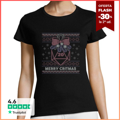 Camiseta Mujer Manga Corta feliz navidad suéter feo laTostadora - latostadora.com - Modalova