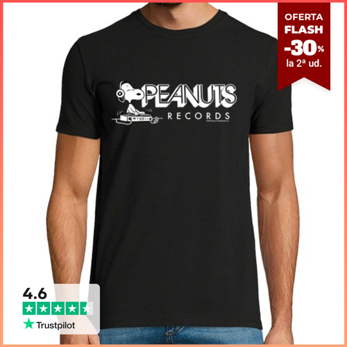 Camiseta Hombre Manga Corta Disco Peanuts Records laTostadora - latostadora.com - Modalova