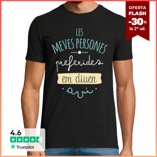Camiseta Hombre Manga Corta Les Meves Persones Preferides Em - latostadora.com - Modalova